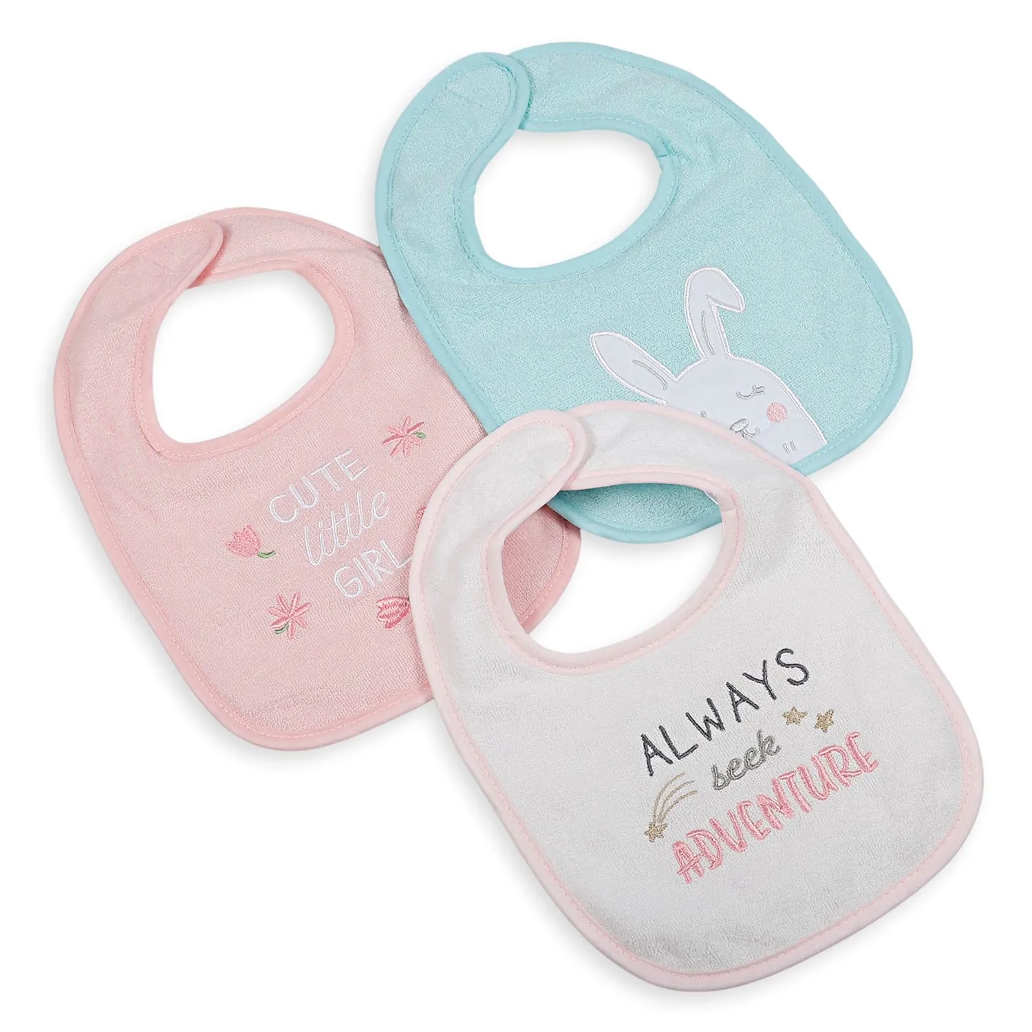 Feeding Bibs Pack Of 3 Adventurous Girl Multicolour