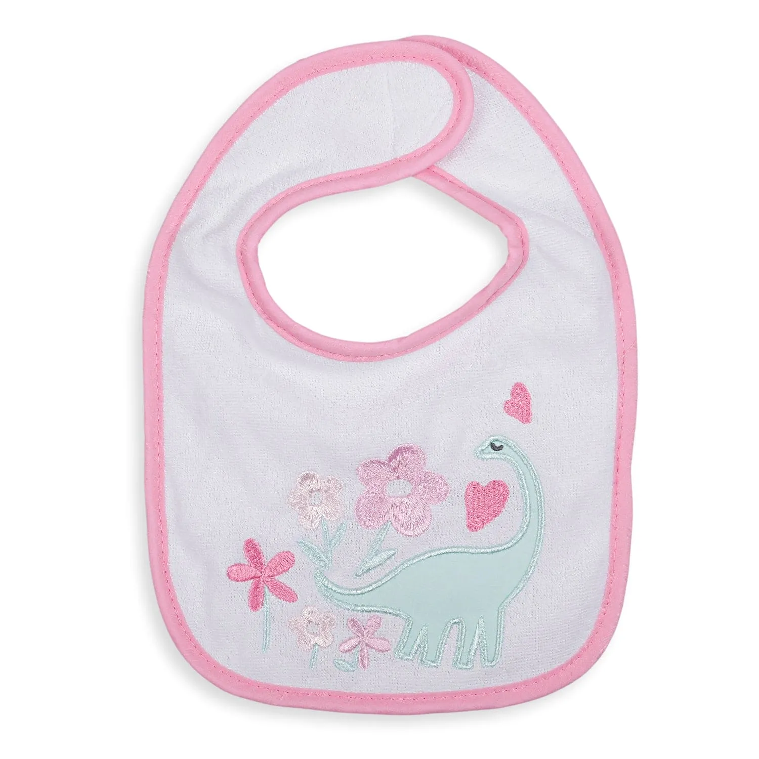Feeding Bibs Pack Of 3 Rawrsome Dino Pink And Green