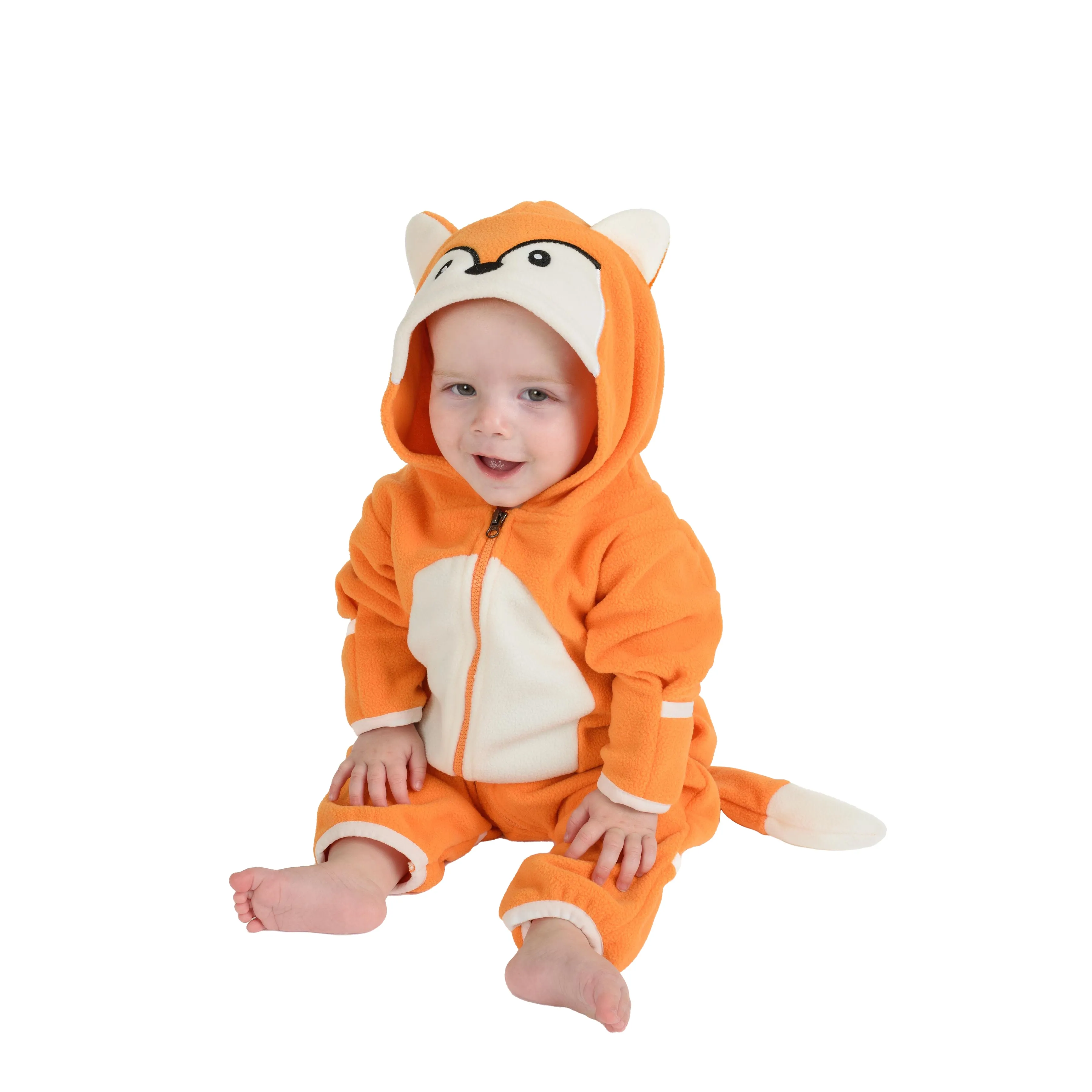Fox Fleece Baby Bunting Bodysuit