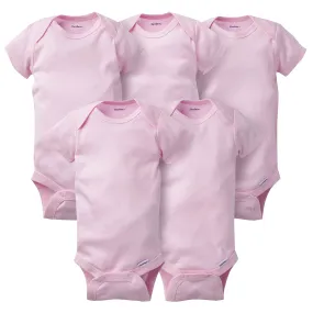 Gerber 5-Pack Baby Solid Pink Bodysuits