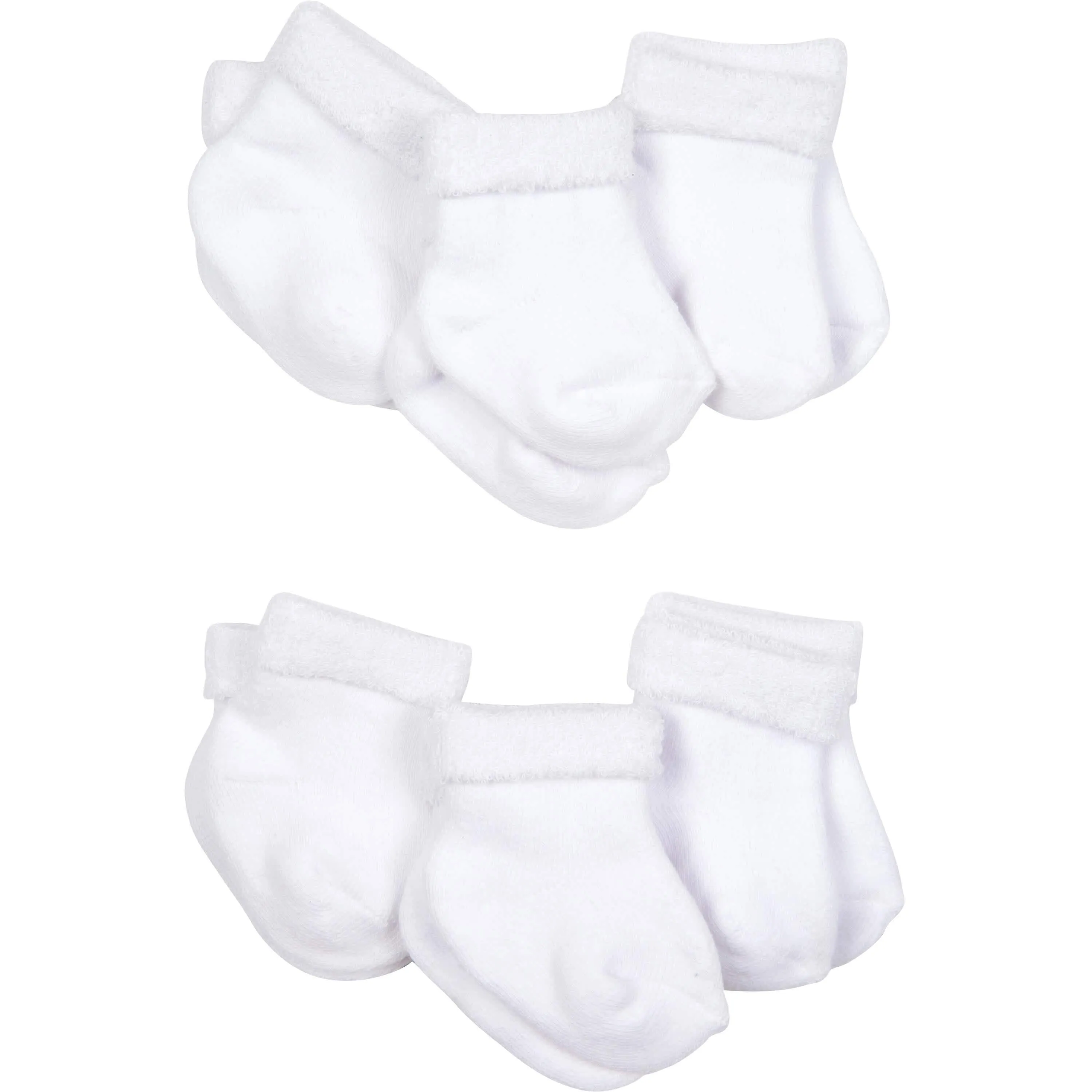 Gerber® 6-pack White Terry Bootie Socks