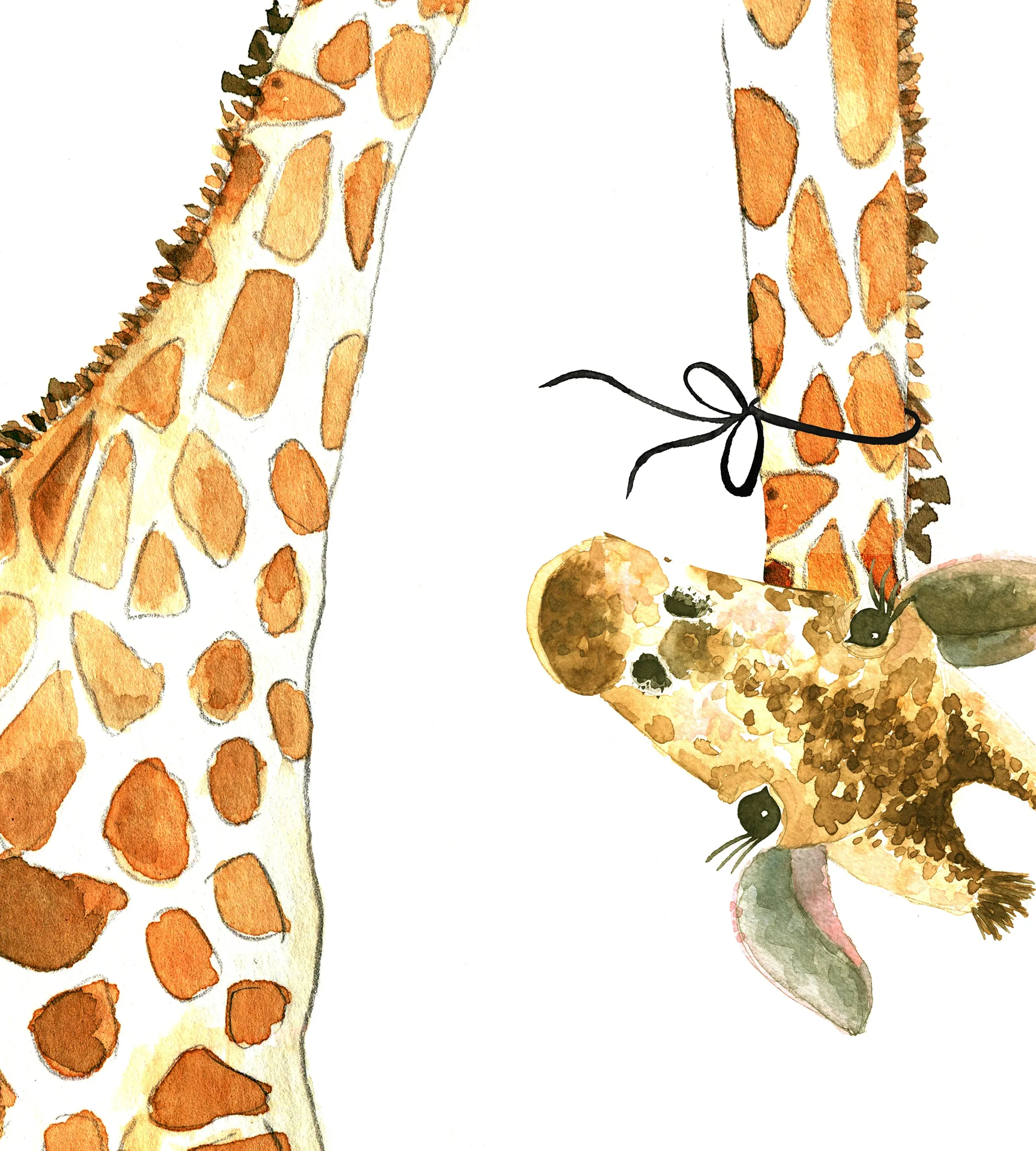 Giraffe with Pink Socks