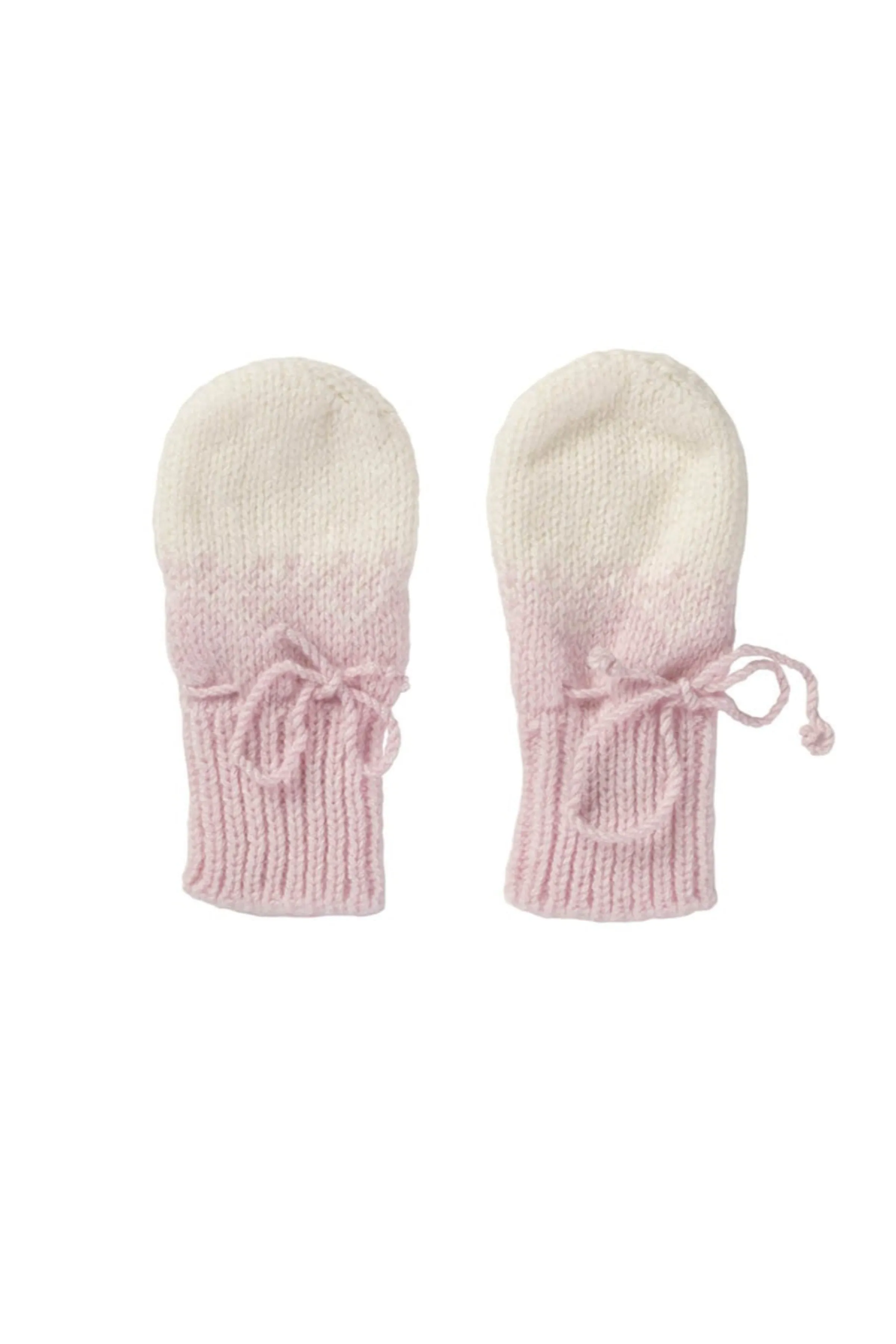 Hand Knitted Pink Ombre Cashmere Baby Mittens