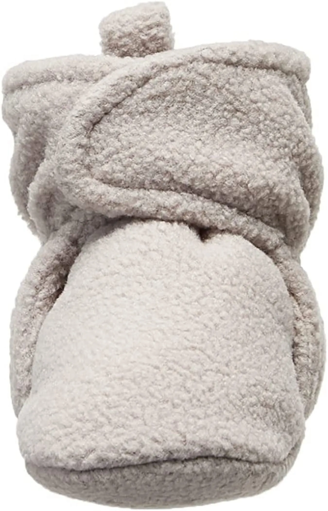 Hudson Baby Baby and Toddler Cozy Fleece Booties, Neutral Gray, 6-12 Months