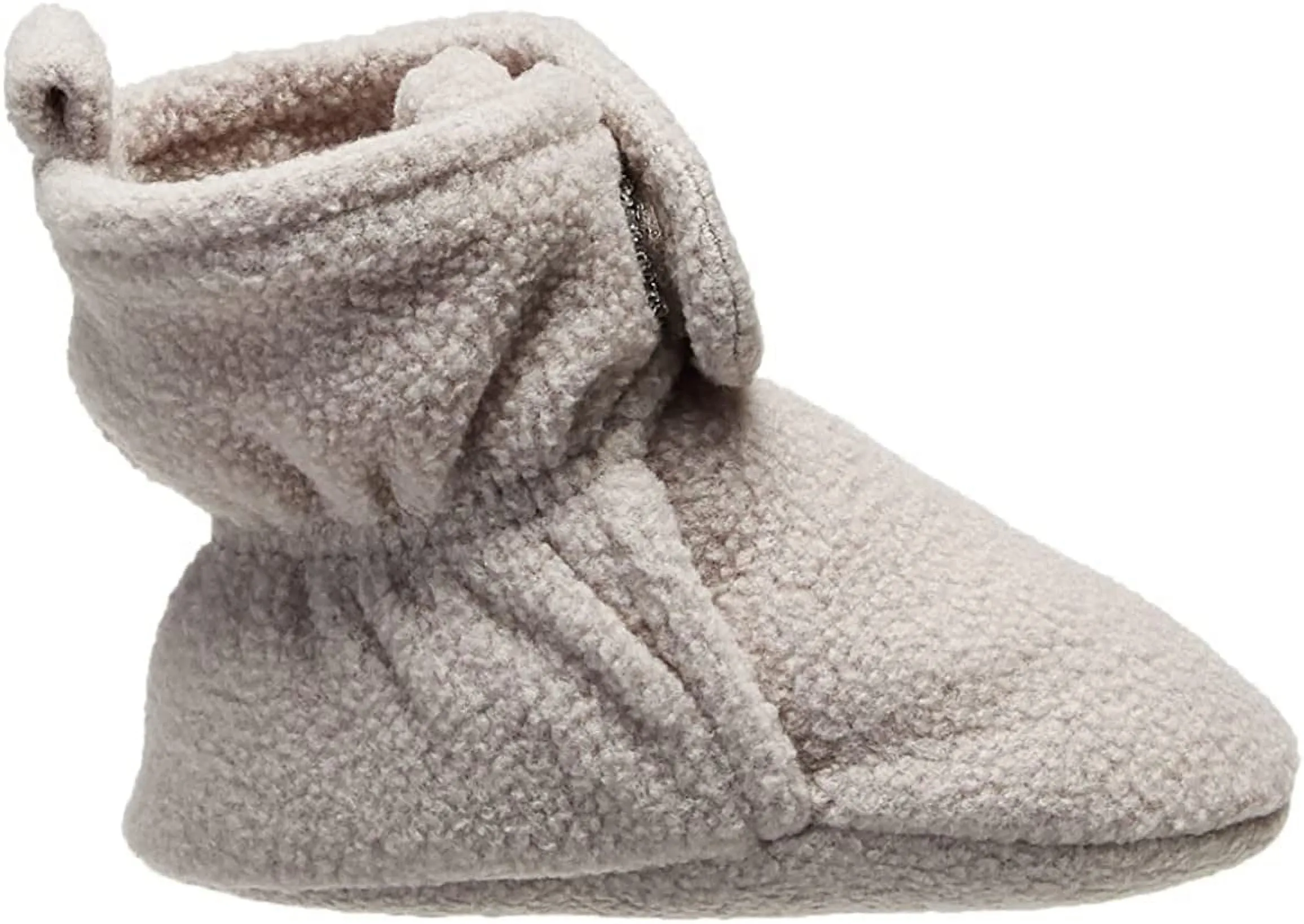Hudson Baby Baby and Toddler Cozy Fleece Booties, Neutral Gray, 6-12 Months