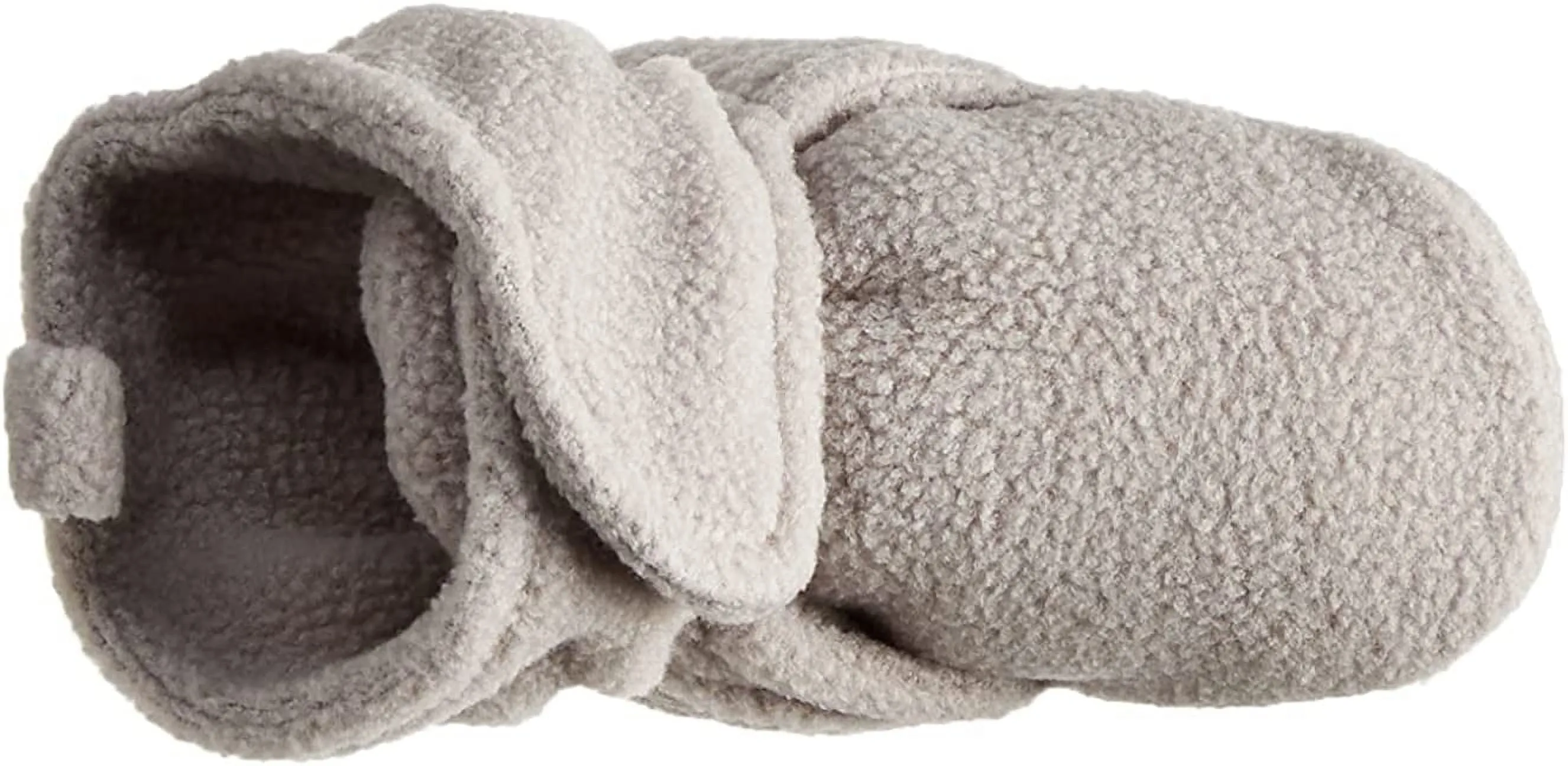 Hudson Baby Baby and Toddler Cozy Fleece Booties, Neutral Gray, 6-12 Months