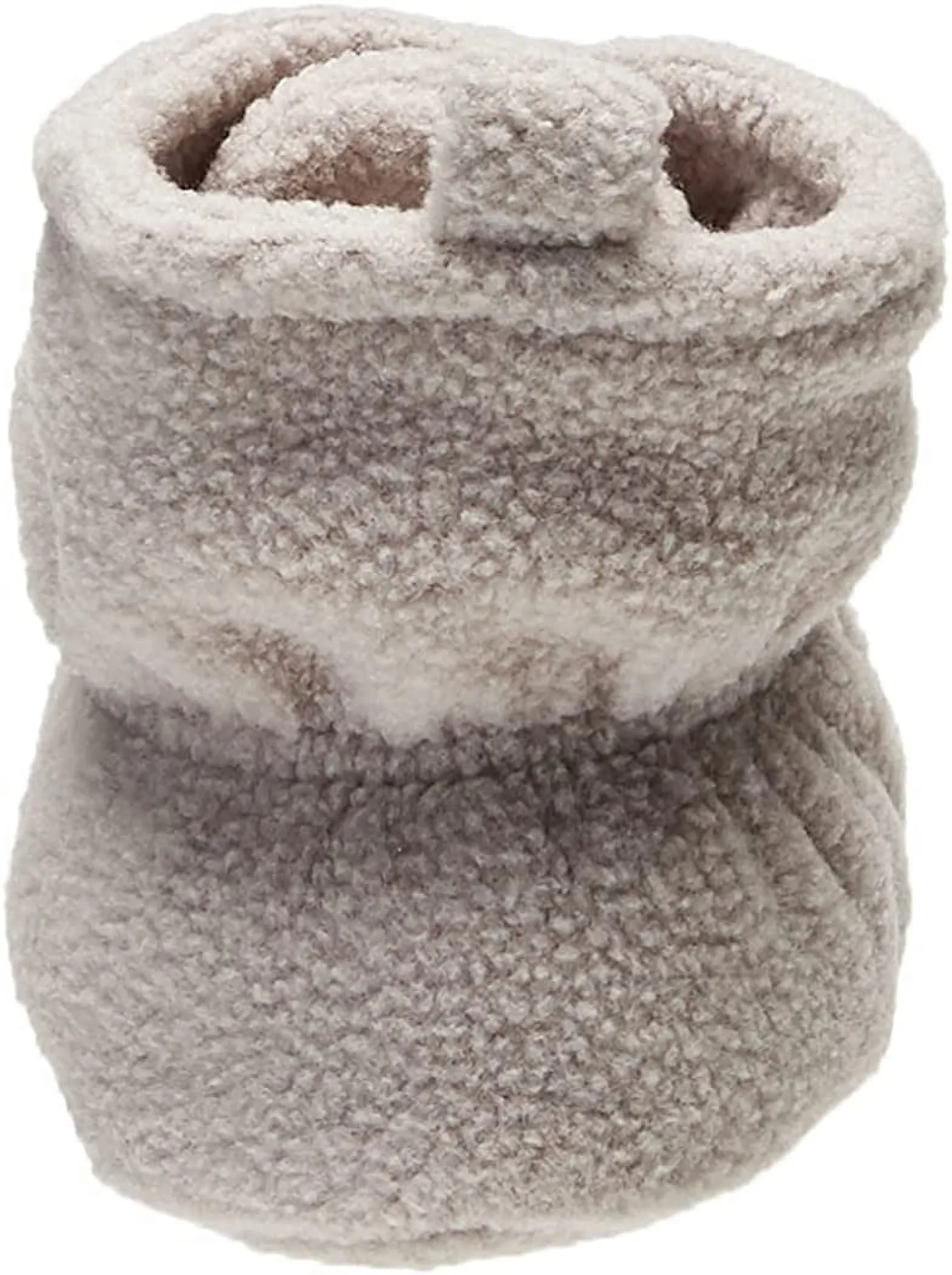 Hudson Baby Baby and Toddler Cozy Fleece Booties, Neutral Gray, 6-12 Months