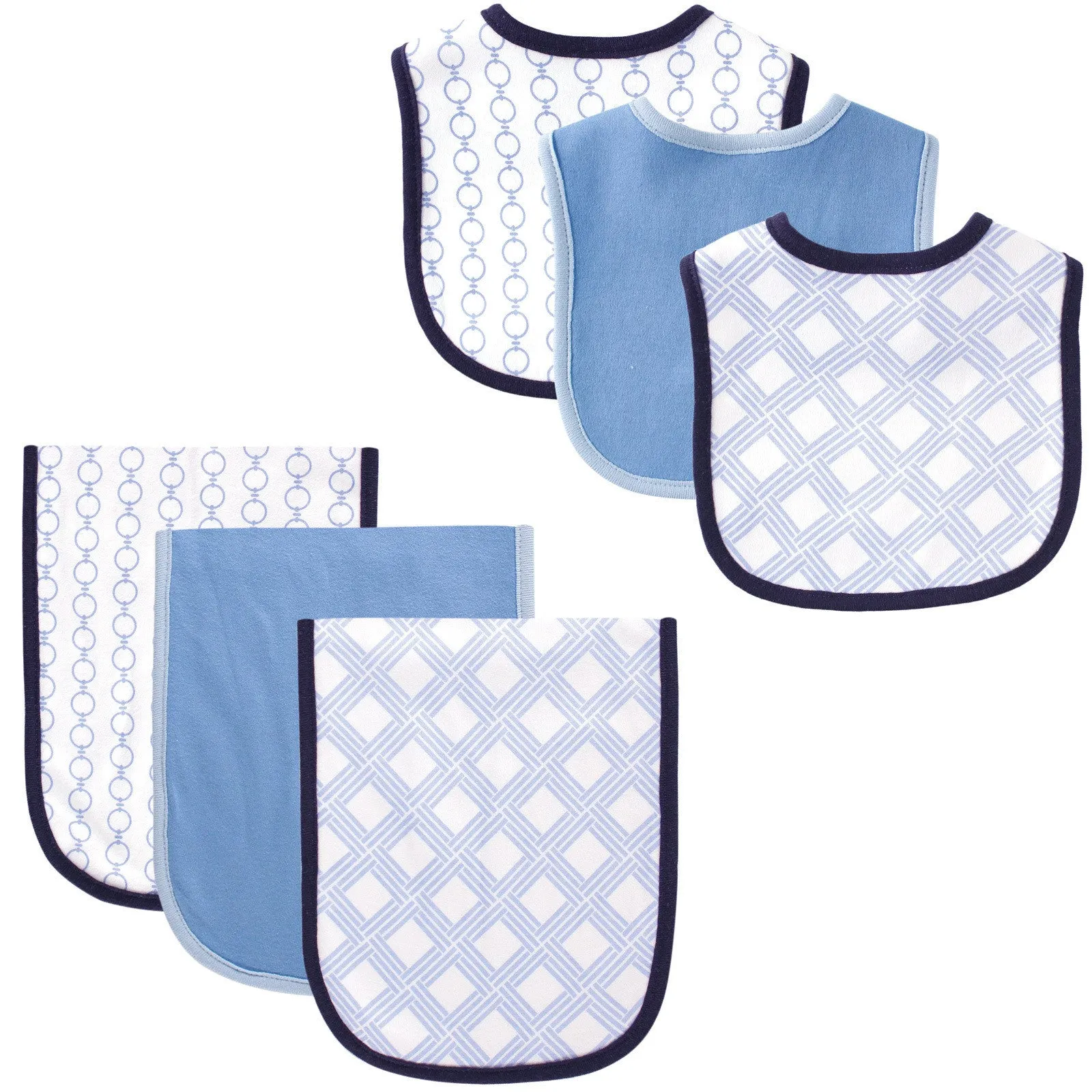 Hudson Baby Cotton Bib and Burp Cloth Set, Link