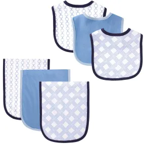 Hudson Baby Cotton Bib and Burp Cloth Set, Link