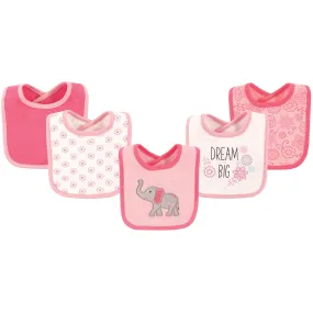 Hudson Baby Cotton Bibs, Elephant