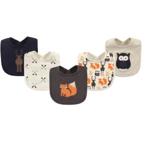 Hudson Baby Cotton Bibs, Forest