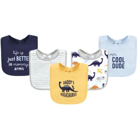 Hudson Baby Cotton Bibs, Hugasaurus
