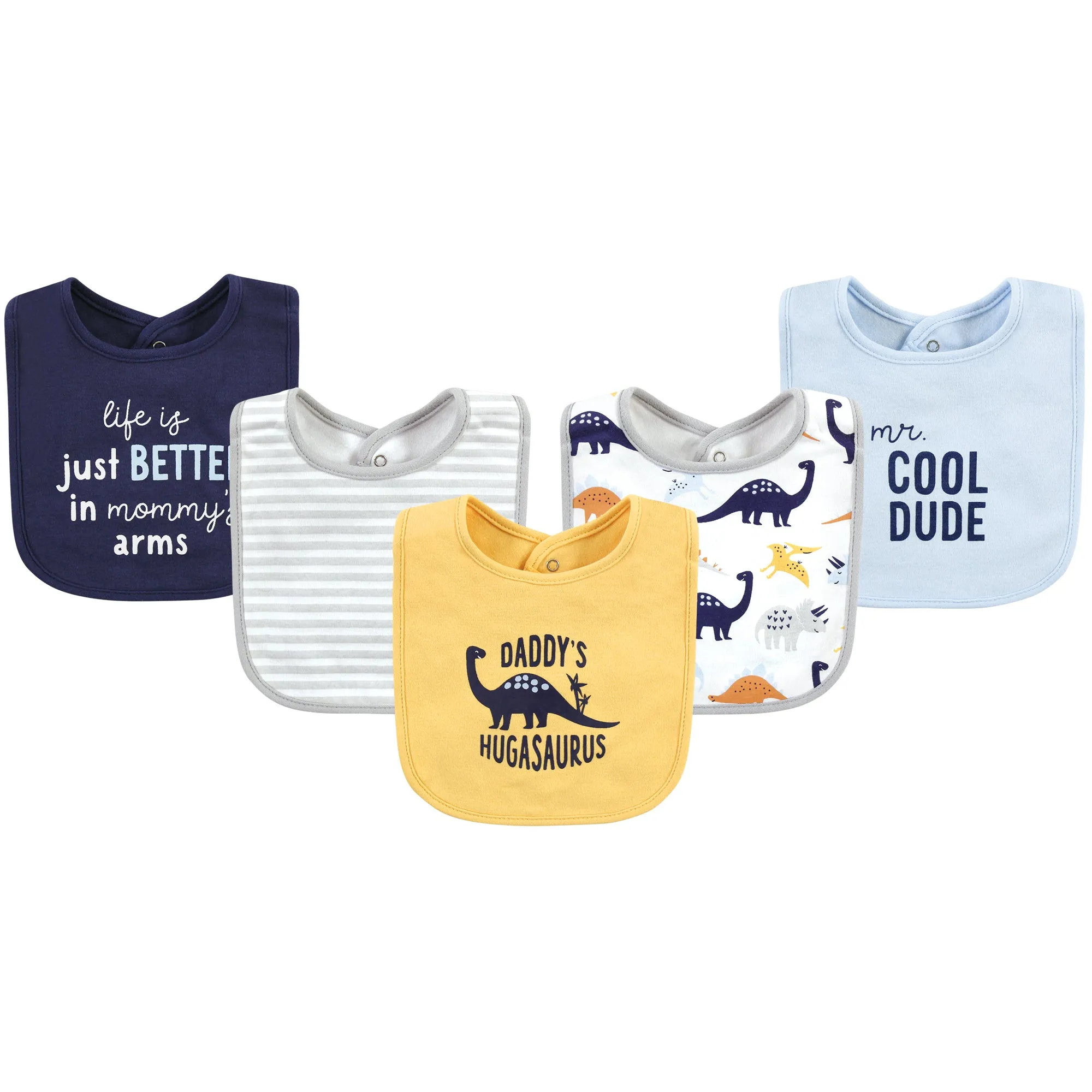 Hudson Baby Cotton Bibs, Hugasaurus