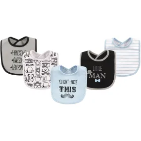 Hudson Baby Cotton Bibs, Mustache