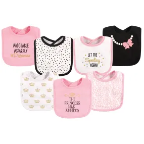 Hudson Baby Cotton Bibs, Princess