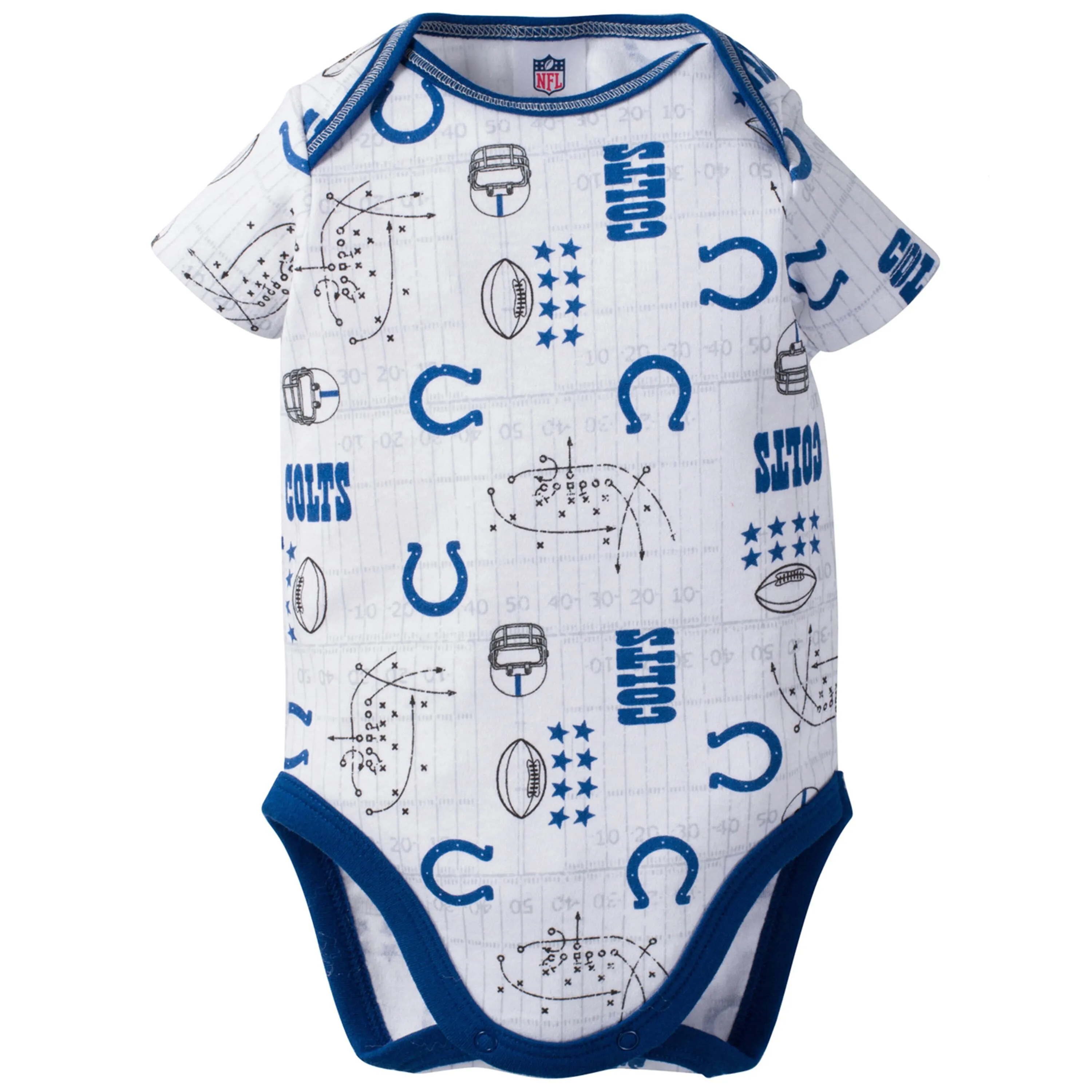 Indianapolis Colts Baby Boy 3-Pack Short Sleeve Bodysuits