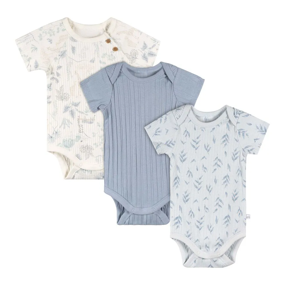 Just Born 3-Pack Cotton Bodysuits