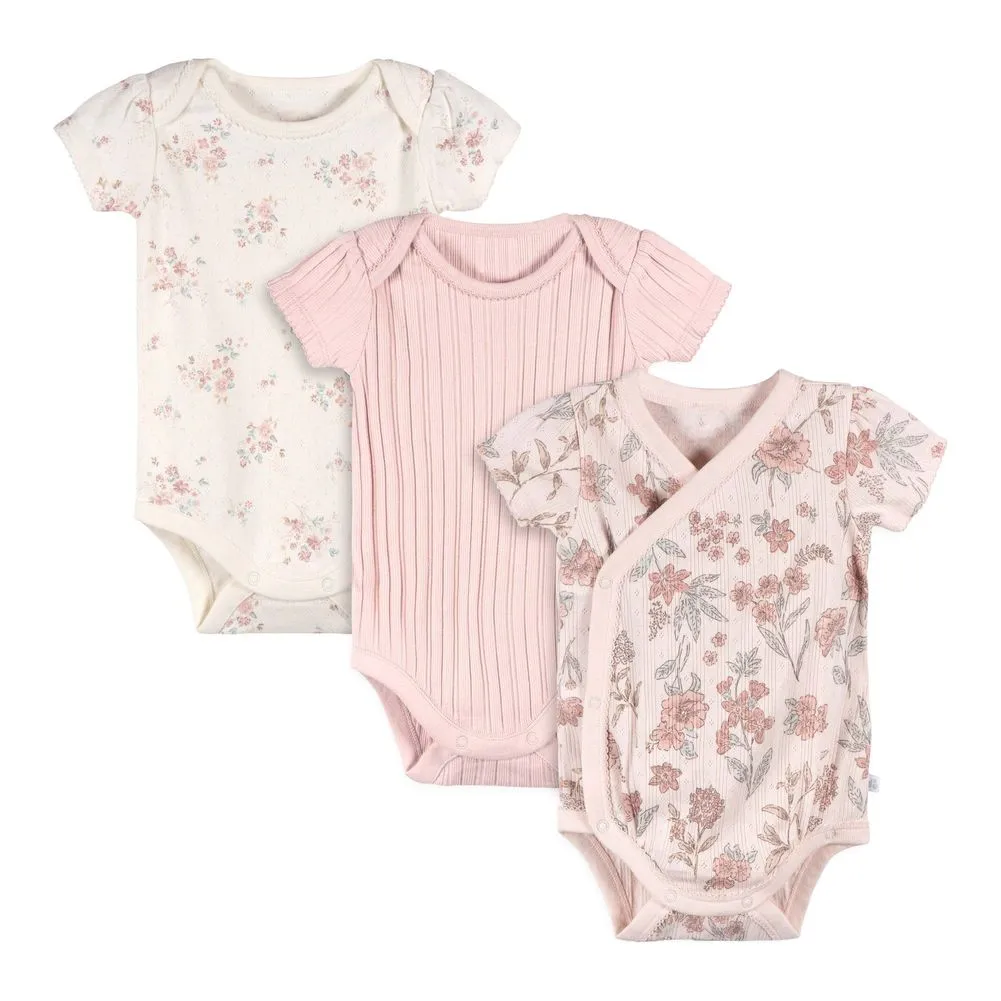 Just Born 3-Pack Cotton Bodysuits