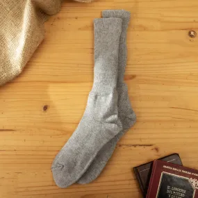 Light Grey Baby Alpaca Blend Socks with Copper Fiber - Light Grey Comfort | NOVICA