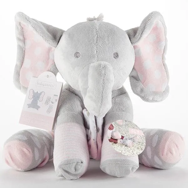 Lilly the Elephant Plush Plus Socks for Baby