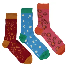 MEN'S 100% BAMBOO - STAR SOCKS - 3 PACK