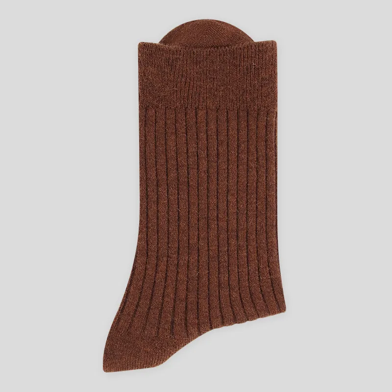 Men's 40% Wool Solid Striped Socks