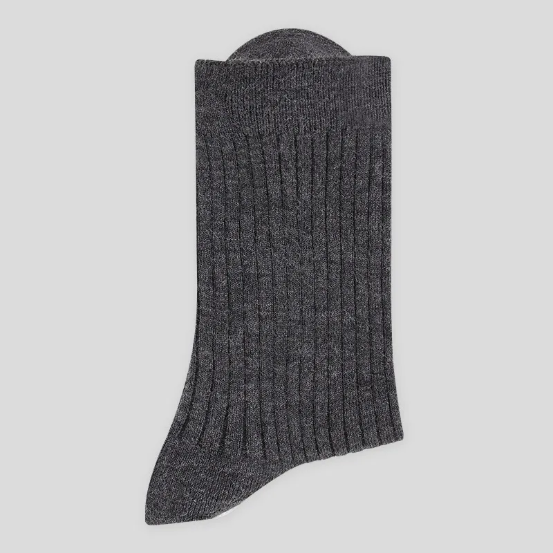 Men's 40% Wool Solid Striped Socks
