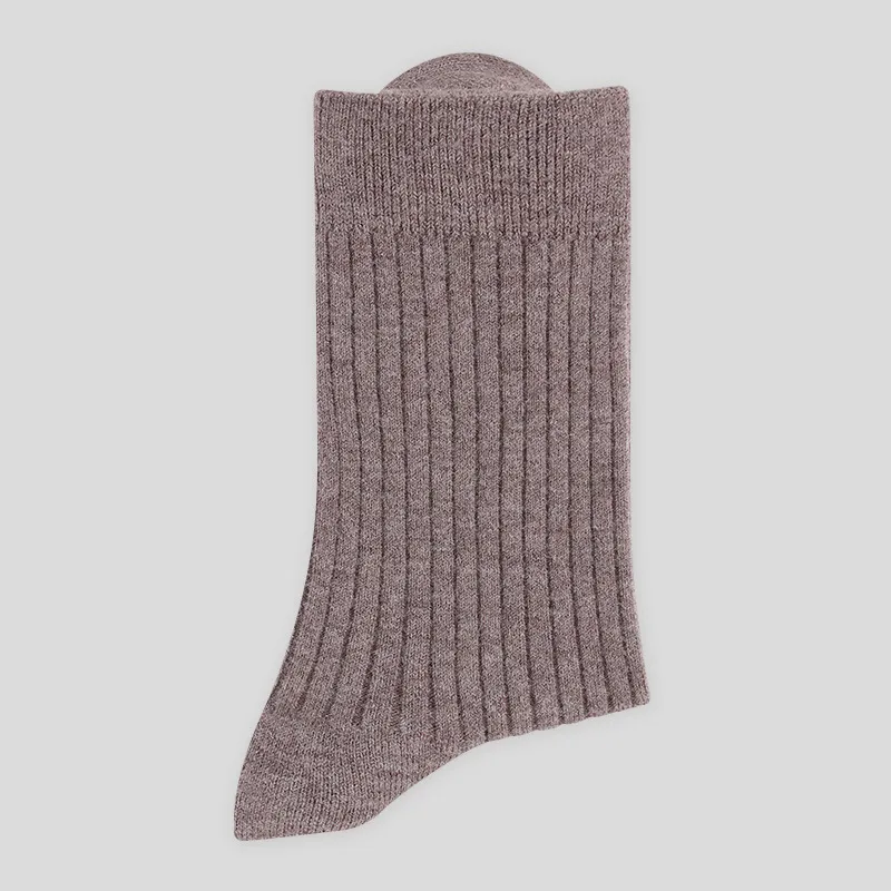 Men's 40% Wool Solid Striped Socks
