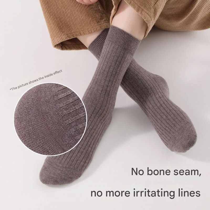 Men's 40% Wool Solid Striped Socks