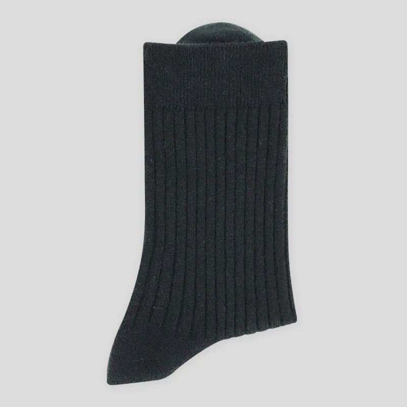 Men's 40% Wool Solid Striped Socks