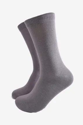 Men's Solid Bamboo Socks - Grey
