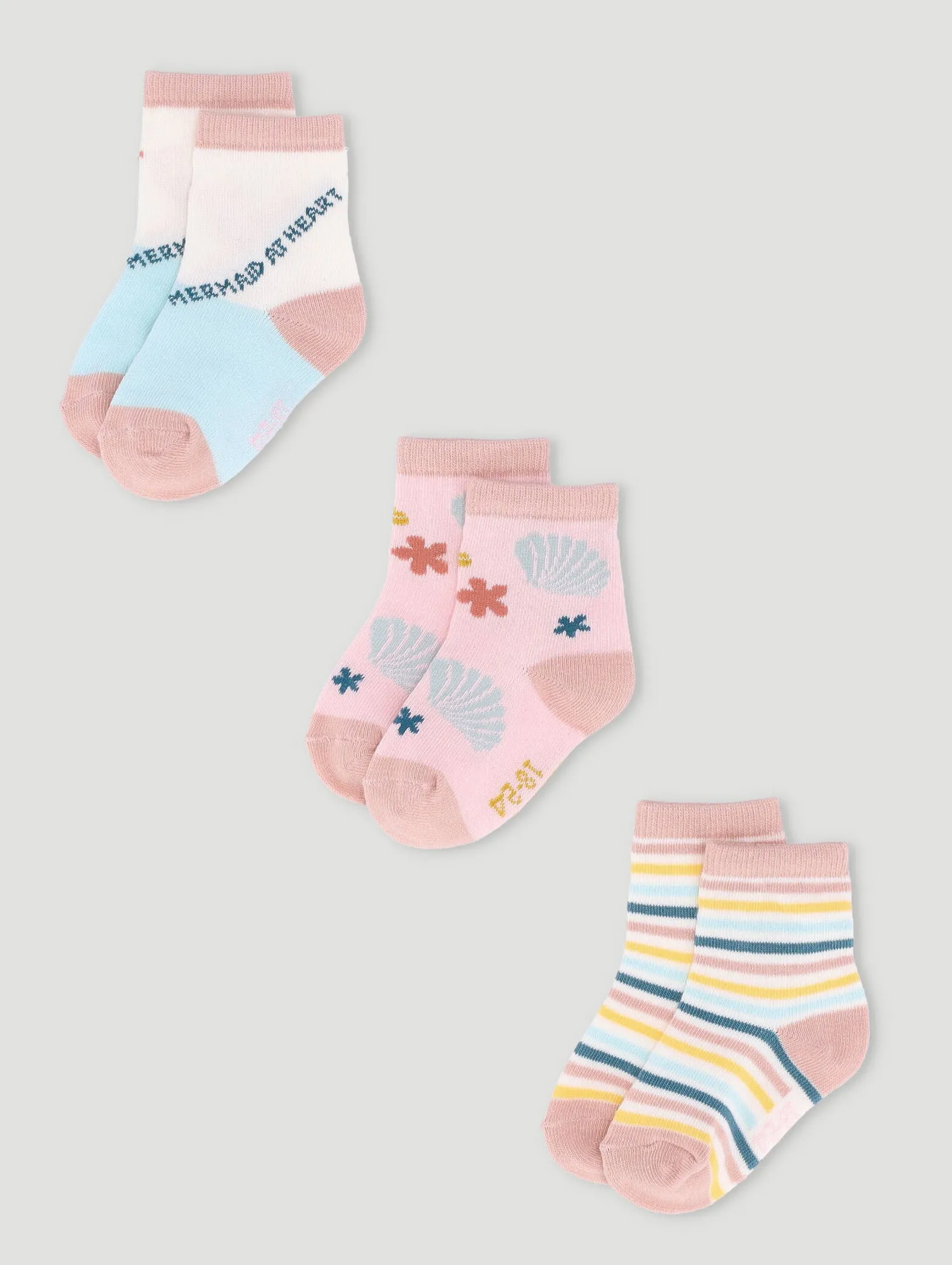 Mermaid at Heart 3 Pack Socks