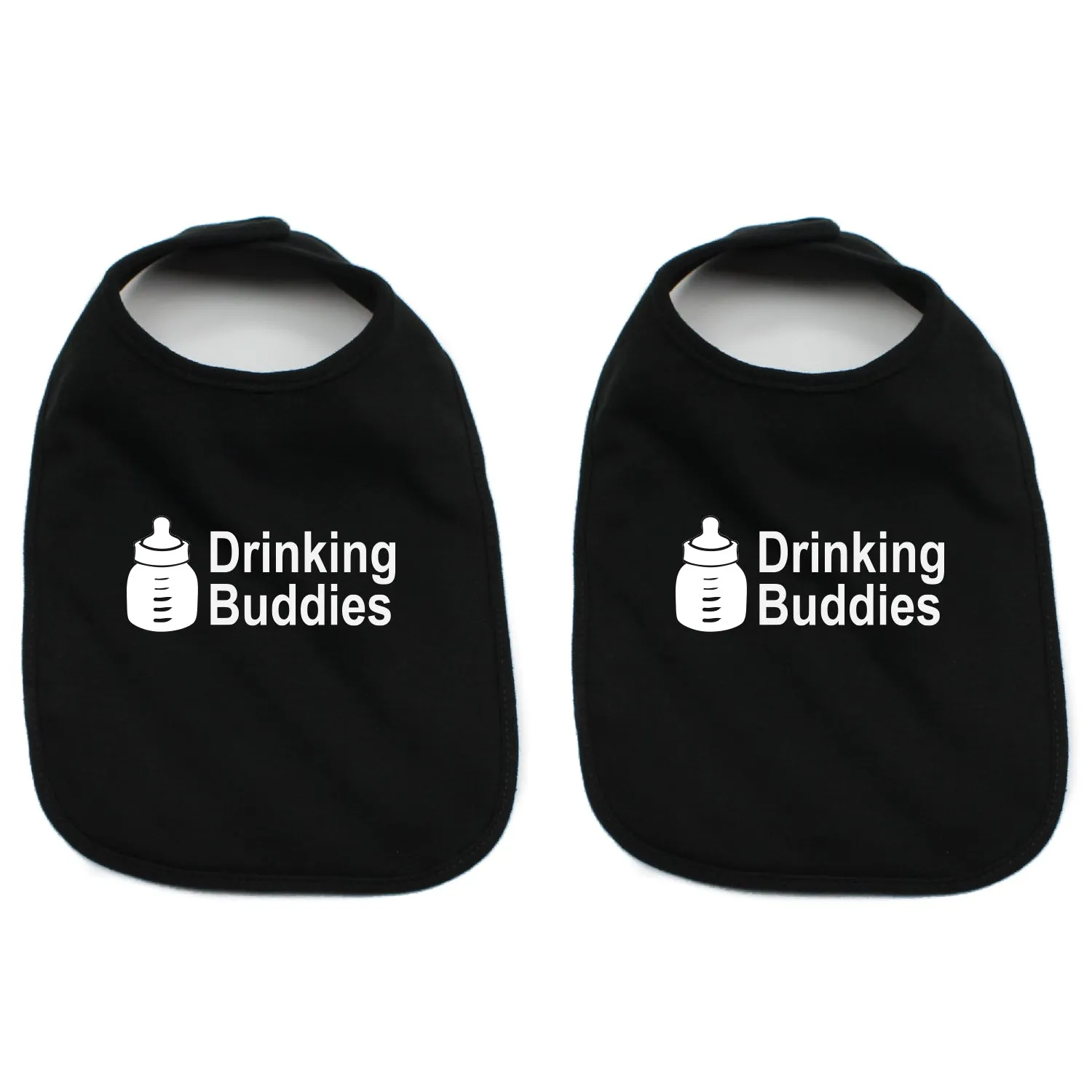 Milk Drinking Buddies Twin Set Unisex Newborn Baby Soft 100% Cotton Bibs