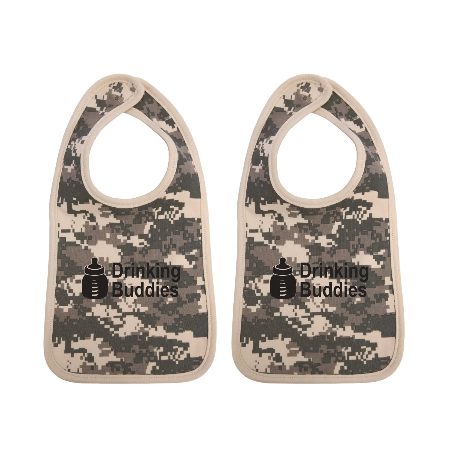 Milk Drinking Buddies Twin Set Unisex Newborn Baby Soft 100% Cotton Bibs