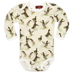 Milkbarn Kids Organic Long Sleeve One Piece | Duck