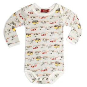 Milkbarn Kids Organic Long Sleeve One Piece | Vintage Trailers