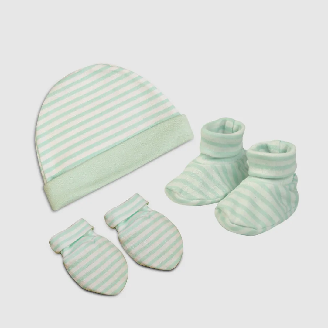 Mint Green Stripe Baby Gift Set