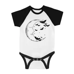 Moon And Bats Infant Baseball Shirt
