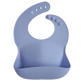 Mushie Silicone Baby Bib- Powder Blue