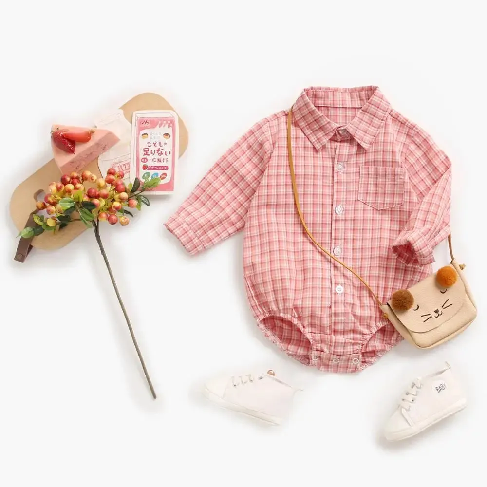 Newborn Bodysuit for Baby Boy Casual Cotton Baby Clothing Long Sleeve Toddler Infant Clothes Fashion Plaid
