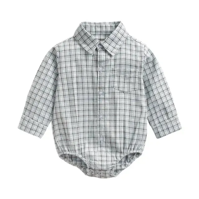 Newborn Bodysuit for Baby Boy Casual Cotton Baby Clothing Long Sleeve Toddler Infant Clothes Fashion Plaid