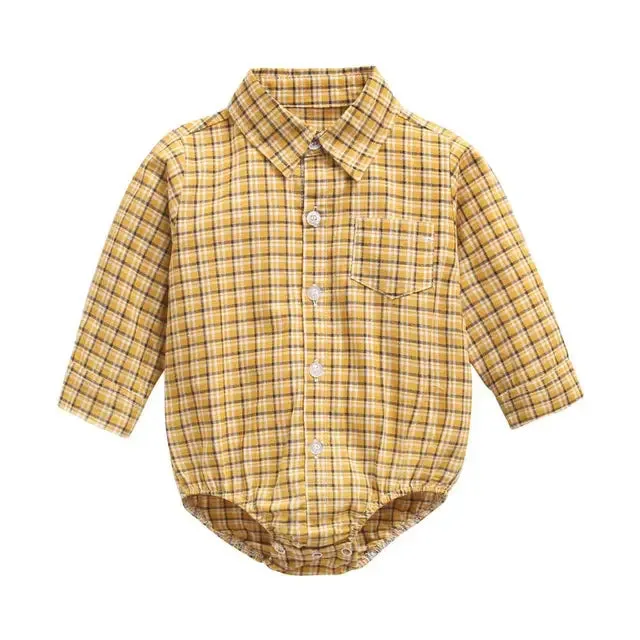 Newborn Bodysuit for Baby Boy Casual Cotton Baby Clothing Long Sleeve Toddler Infant Clothes Fashion Plaid