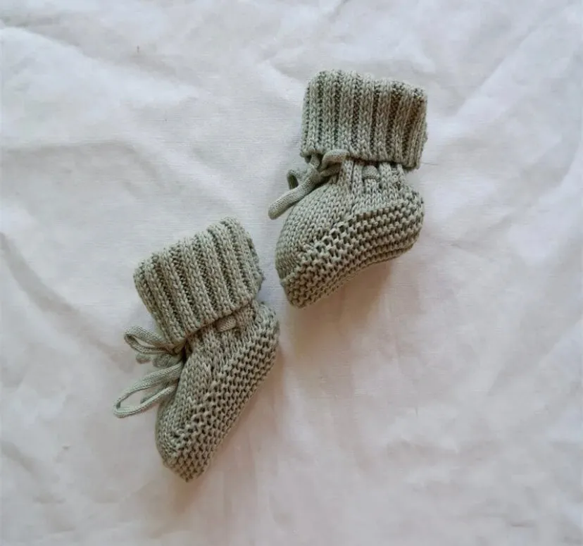 Newborn Cotton Knitted Booties