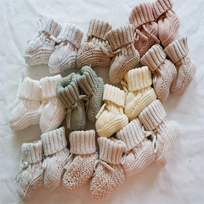 Newborn Cotton Knitted Booties