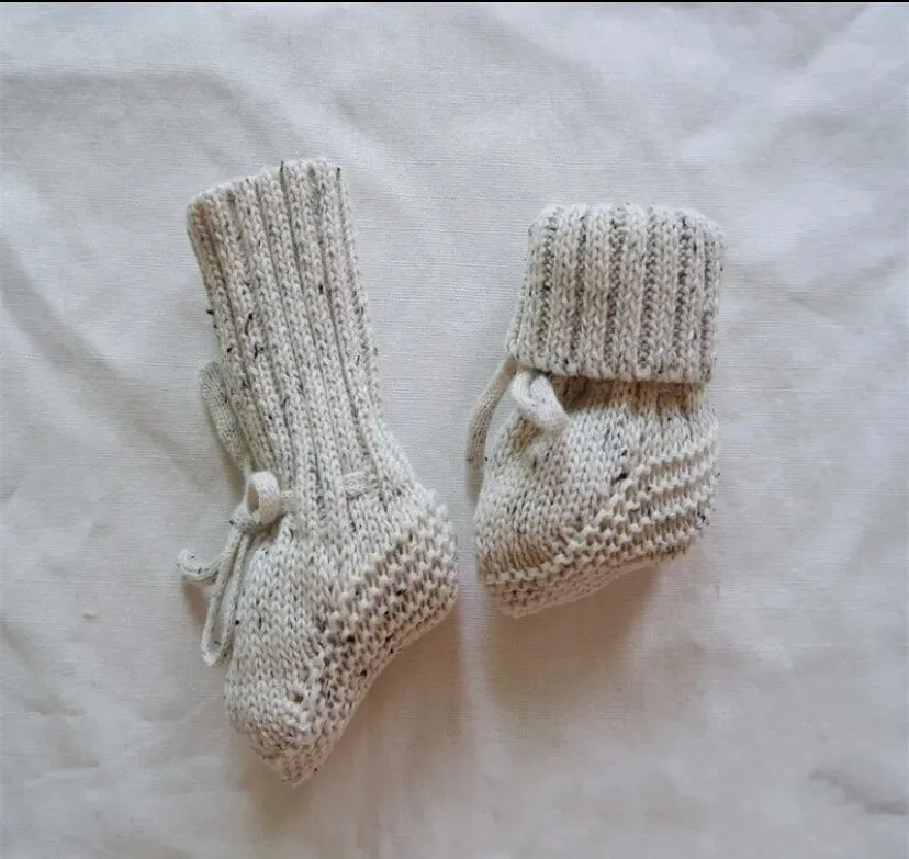 Newborn Cotton Knitted Booties