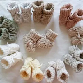 Newborn Cotton Knitted Booties