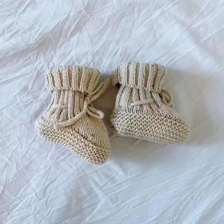 Newborn Cotton Knitted Booties