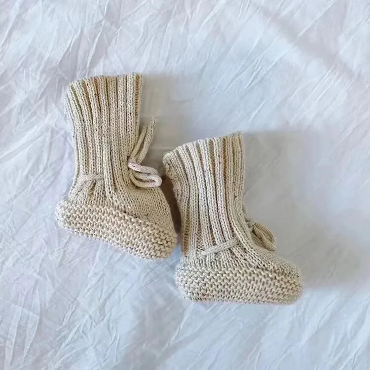 Newborn Cotton Knitted Booties