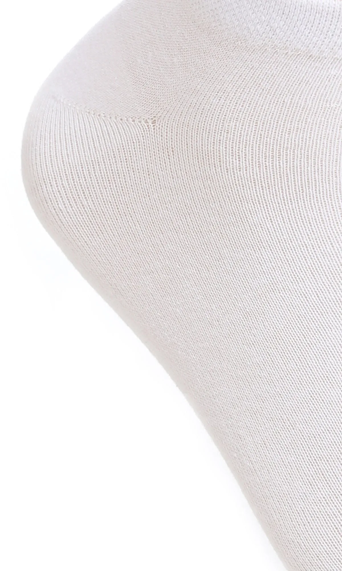 O167413 Comfortable Ankle White Plain Socks