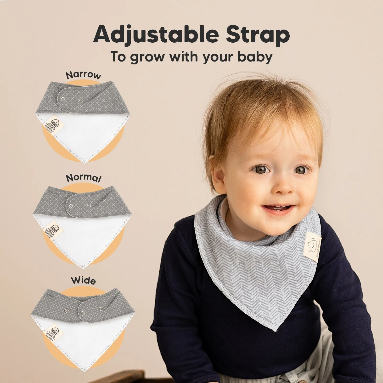 Organic Cotton Bandana Bibs - Nordic